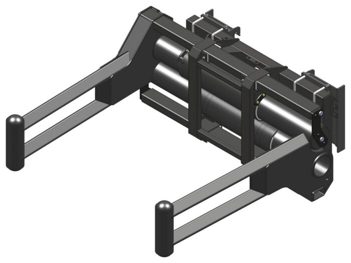 Square wrapped bale clamp - Compact machines